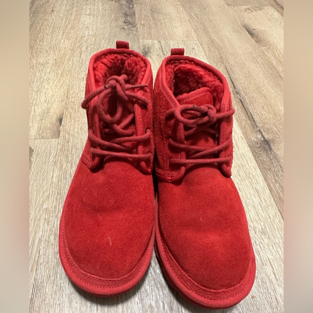 Red Suede Ankle Boots